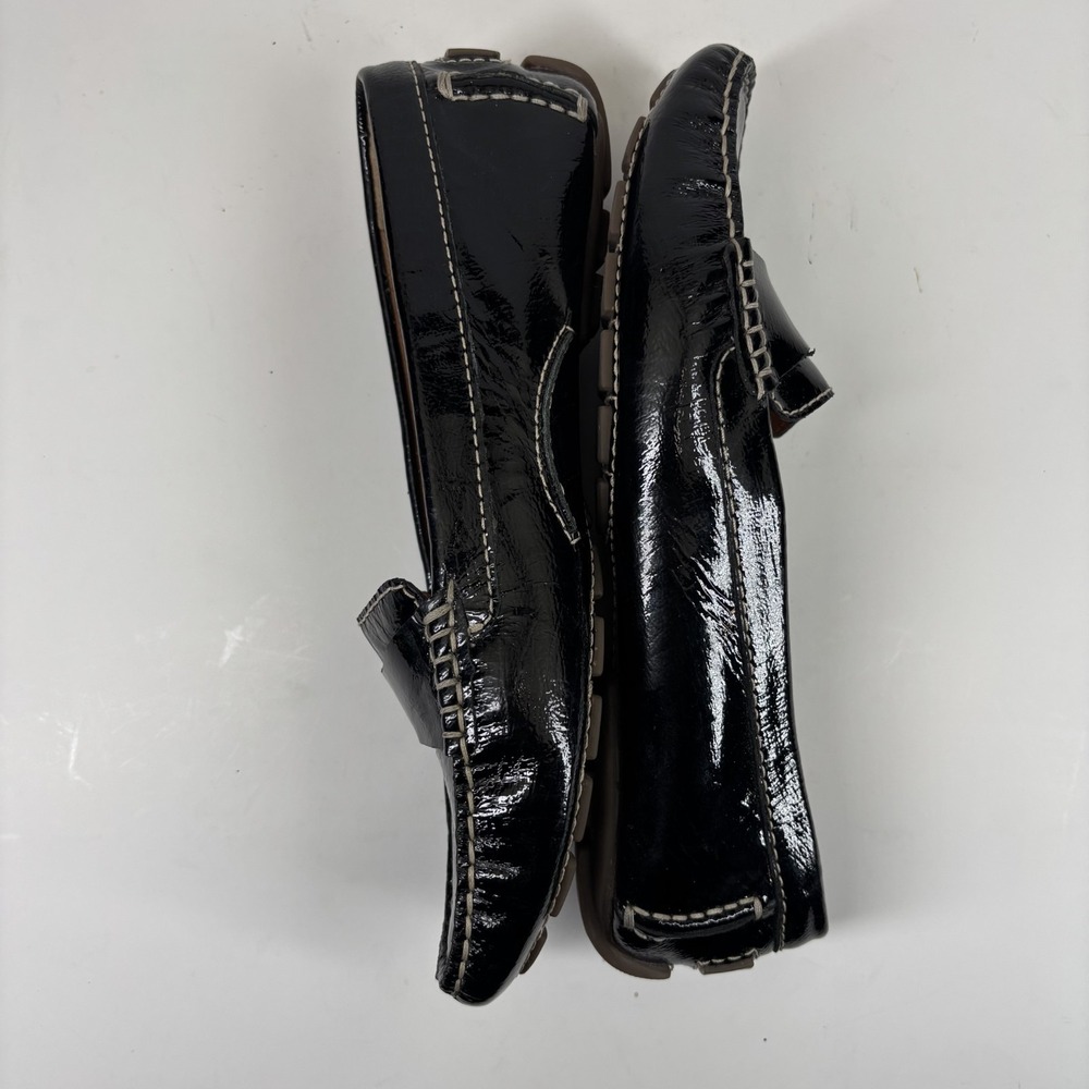Clarks Dunbar Granby Women's US 8M Black Patent Leather Slip-On Loafers 66618 - Picture 5 of 16